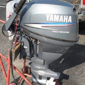 2010 Yamaha 25 HP 2 Cylinder Carbureted 4 Stroke 20″ Tiller Outboard Motor